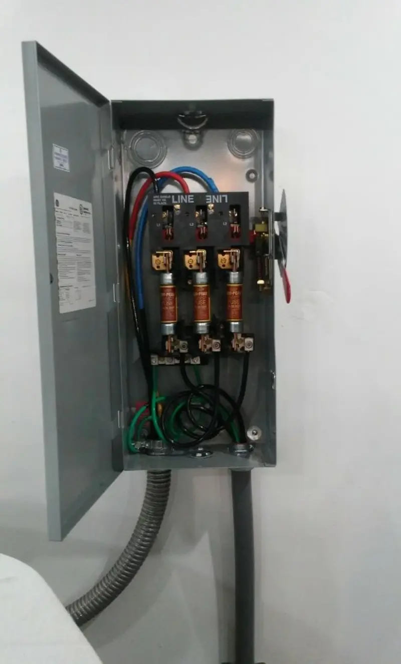 Three-phase disconnect switch installed for Electrical Wiring & Rewiring in Sharpsville